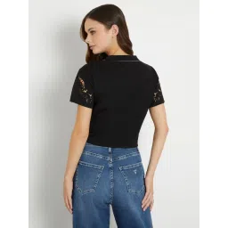 Guess Black Embroidery Short sleeve T-Shirt image 2