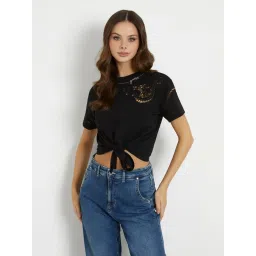 Guess Black Embroidery Short sleeve T-Shirt image 1