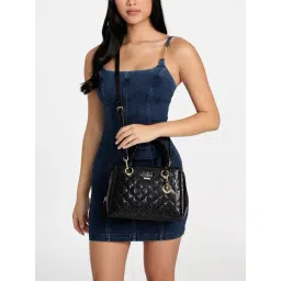 Guess Black Estonia Quilted Satchel-picture-35