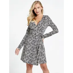 Guess Black Polyester Printed Full Sleeve Dress-picture-38