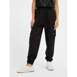 Guess Black Solid Cargo Pant-picture-14