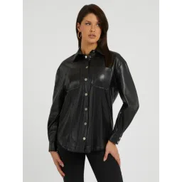 Guess Black Solid Full Sleeves Jacket-picture-45