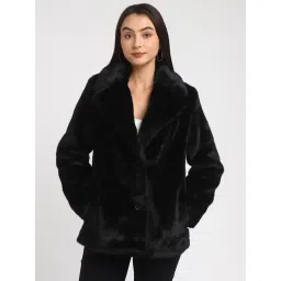 Guess Black Solid Full Sleeves Jacket-picture-35