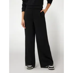 Guess Black Solid High-Rise Wide Leg Trousers-picture-41