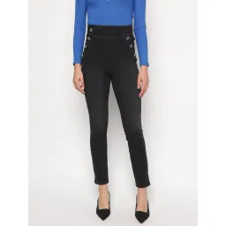 Guess Black Solid Skinny Fit Gwenny Jeans-picture-32