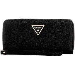 guess Black Textured Laurel Large Zip Around Wallets-picture-15