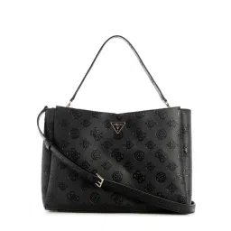 Guess Black TISHA Logo Girlfriend Satchel-picture-25