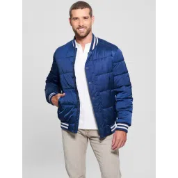 Guess Blue Polyester Regular Fit Printed Jacket-picture-23