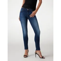 Guess Blue Solid Skinny Fit Annette Eco Jeans-picture-46