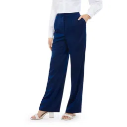 Guess Blue Solid Trousers-picture-15