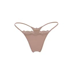 Guess Brown Eveline Self Design Light Thong Brief-picture-21