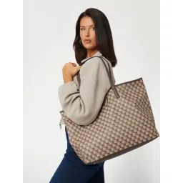 Guess Brown Logo Large Tote image 1