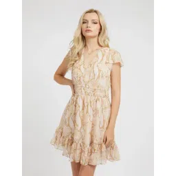 Guess Brown Print Short sleeve Dress-picture-39