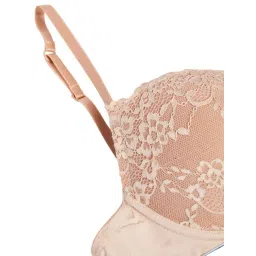 Guess Brown Self Design Balconette Bra image 3