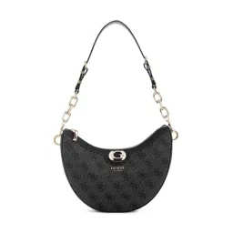 Guess Coal Logo Printed Orlina Logo Top Zip Hobo Bag-picture-20
