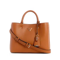 Guess Cognac Meridian Medium Girlfriend Satchel-picture-25