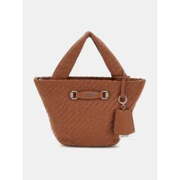 Guess Cognac Weave Francy Woven Mini Tote-picture-14