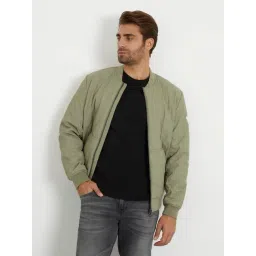 Guess Green Regular Fit Solid Jacket-picture-17