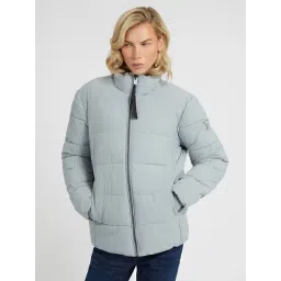 Guess Grey Regular Fit Solid Jacket-picture-44