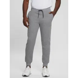 Guess Grey Regular Fit Solid Trackpants-picture-13