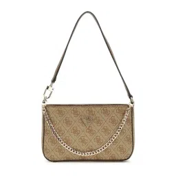 Guess Latte & Brown Noelle Logo Shoulder Bag-picture-16