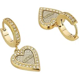 guess Love Me Tender Gold-Plated Stainless Steel Earrings For Women | Hypoallergenic | Lightweight & Durable | Perfect For Gifting-picture-13