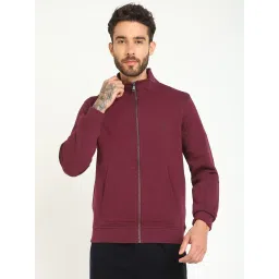 Guess Maroon Regular Fit Solid Jacket image 1