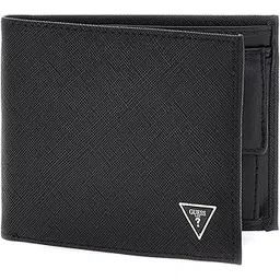 guess Men Black Textured Bi-Fold Wallet-picture-14