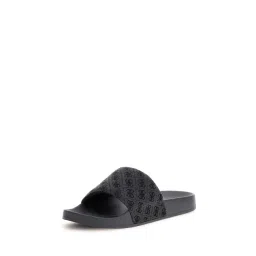 Guess Men Black Woven Design Slip-on Sliders-picture-26
