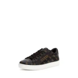 Guess Men Dark Brown Printed Lace-up Sneakers-picture-34
