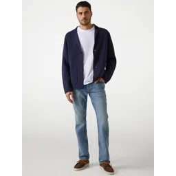 Guess Men Notched Lapel Collar Single Breasted Blazer-picture-30