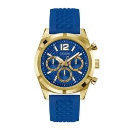 GUESS Men Patterned Dial & Textured Straps Analogue Multi Function Watch GW0729G1-picture-20