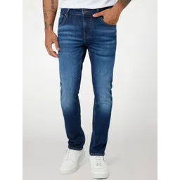 GUESS Men Regular Fit Mid-Rise Low Distress Heavy Fade Jeans-picture-31