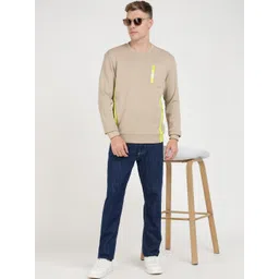 GUESS Men Solid Round Neck Long Sleeves Pullover Sweatshirt image 1