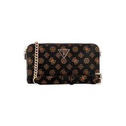 Guess Mocha Daryna Logo Cross Body Bag-image-6