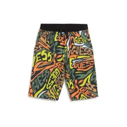 Guess Multicolor Printed Standard Fit Active Shorts-picture-38