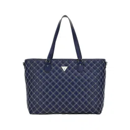 Guess Navy & White Cruise Vibe Quilted Tote-picture-25