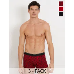 GUESS Pack Of 3 Men Solid Cotton Trunks U3BG25K6YW0P53M-picture-18