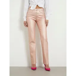 Guess Peach Solid Pants-picture-31