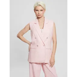 Guess Pink Polyester Solid Blazer-picture-39
