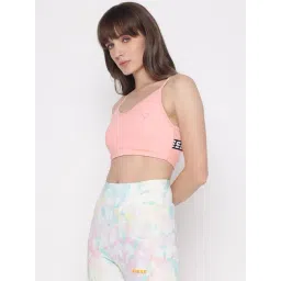 Guess Pink Solid Shoulder Strap Sleeveless Crop Top image 4