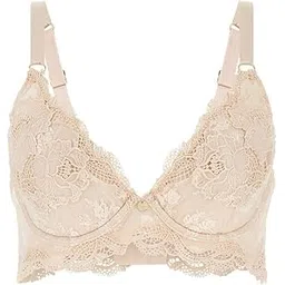 guess Polyamide Self Design Padded Halter Gold Macrame Bra-picture-47