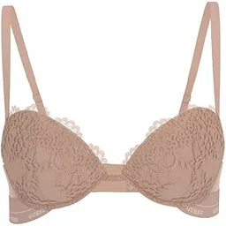 guess Polyamide Self Design Tan Push Up Bra-picture-35