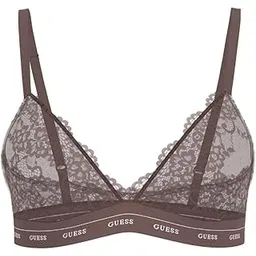 guess Polyamide Self Design Triangle Brown Flowery Bra-picture-34