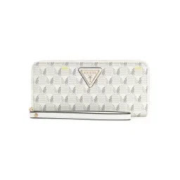 Guess Stone Logo Printed Wave Large Zip Around Wallet-picture-14