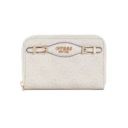 Guess White Katya Logo Zip Around Wallet-picture-41