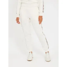 Guess White Solid Joggers-picture-13
