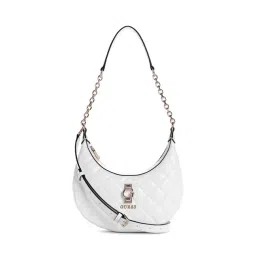 Guess White Textured Bessey Hobo Bag-picture-42