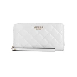 Guess White Textured Laurel Cheque Organizer Wallet-picture-40