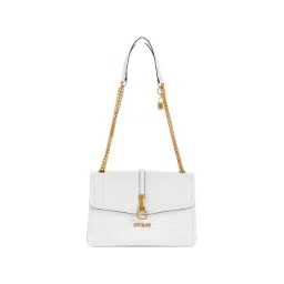 GUESS White Textured Sling Handbag-picture-33